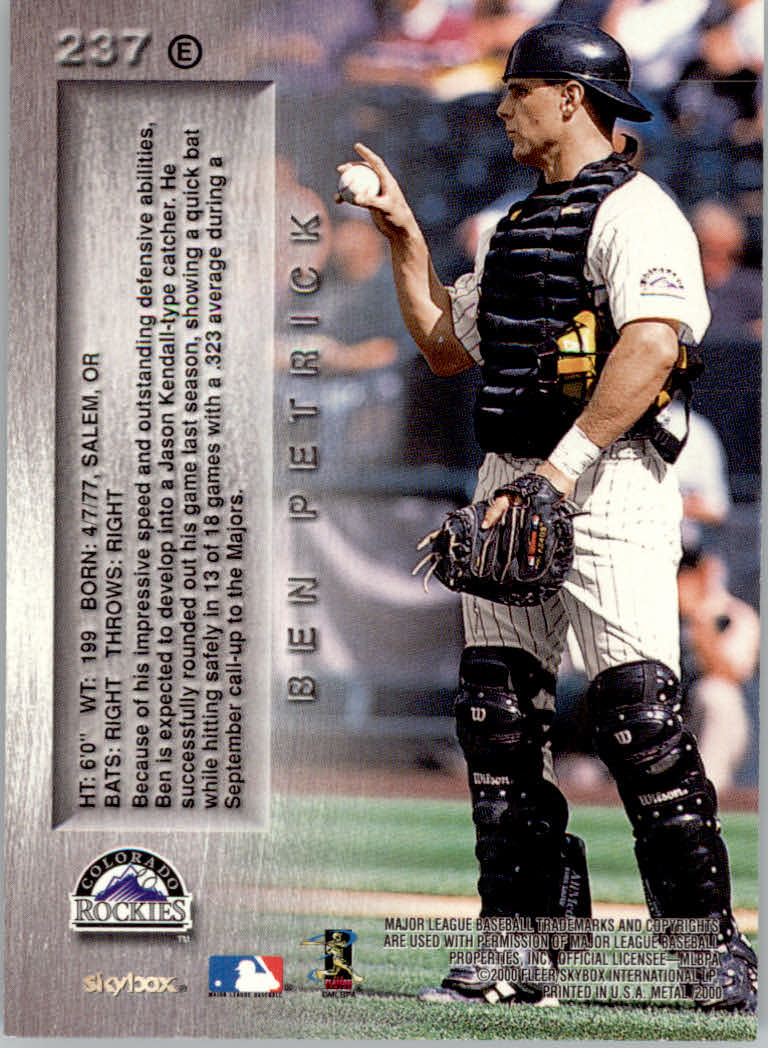 2000 Metal Baseball "Emerald" Parallel Cards - Picture 104 of 112
