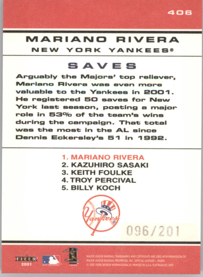 Carte Fleer Platinum Baseball 2001 "Inserto, gioco usato e parallelo" - Foto 28 di 28