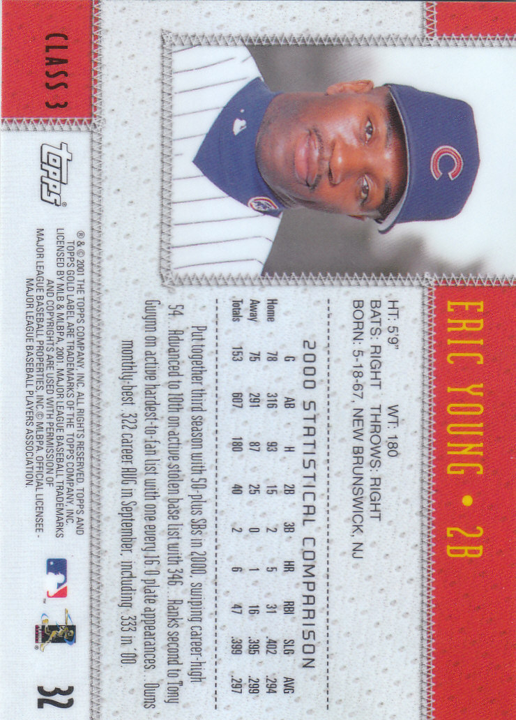 2001 Topps Gold Label Baseball - Picture 171 of 183