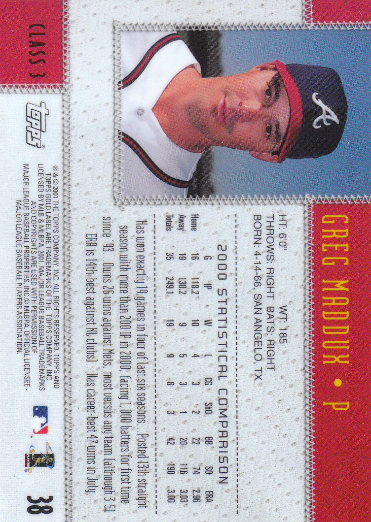 2001 Topps Gold Label Baseball - Picture 173 of 183