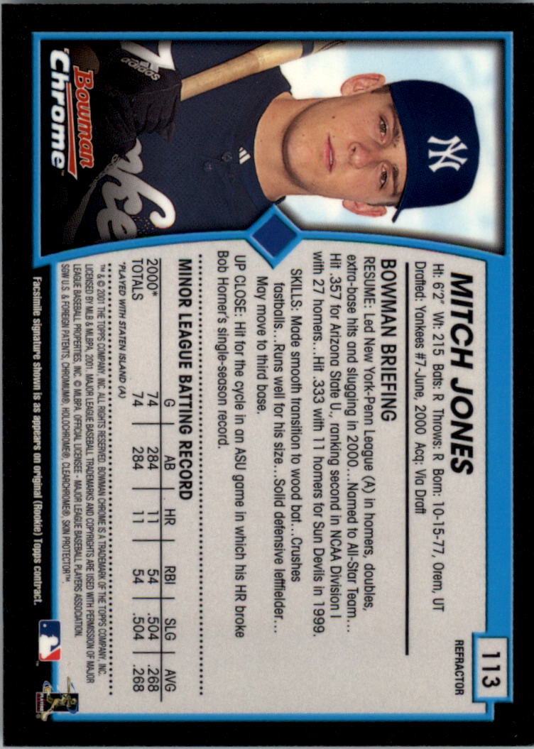 2001 Bowman Chrome Baseball YOU PICK - Bild 169 von 411