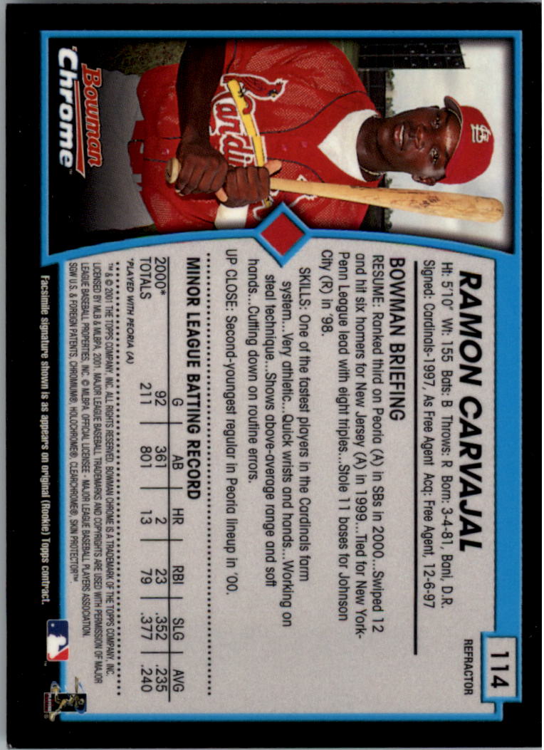 2001 Bowman Chrome Baseball YOU PICK - Bild 171 von 411