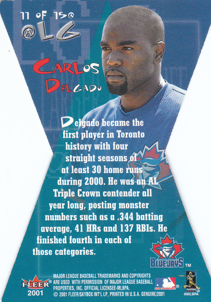 Tarjetas insertables Fleer 2001 genuinas de béisbol "en grande/banderín agresión" - Imagen 3 de 9