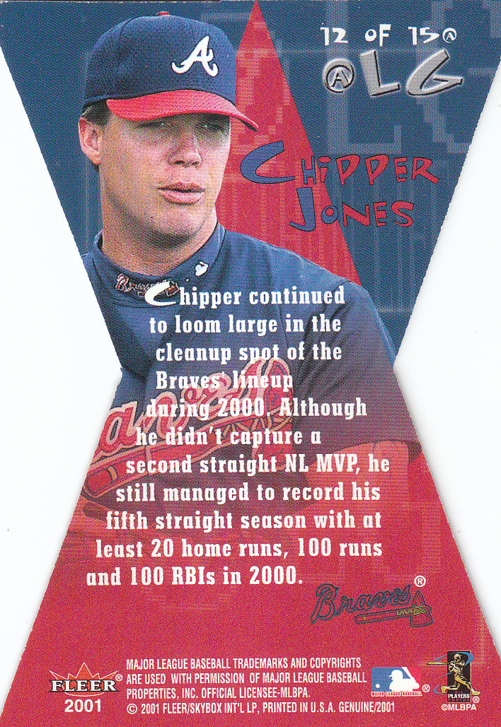 Tarjetas insertables Fleer 2001 genuinas de béisbol "en grande/banderín agresión" - Imagen 5 de 9