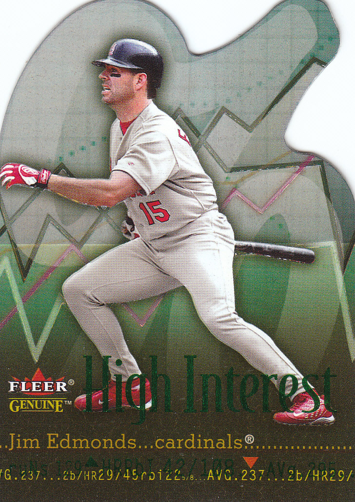 2001 Fleer Original Baseball "High Interest/Material Issue" Insert Cards - Bild 10 von 11