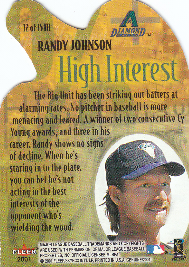 2001 Fleer Original Baseball "High Interest/Material Issue" Insert Cards - Bild 7 von 11
