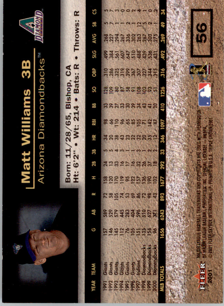 2001 Fleer Triple Crown Baseball "Insert and Parallel" Cards - Picture 35 of 39