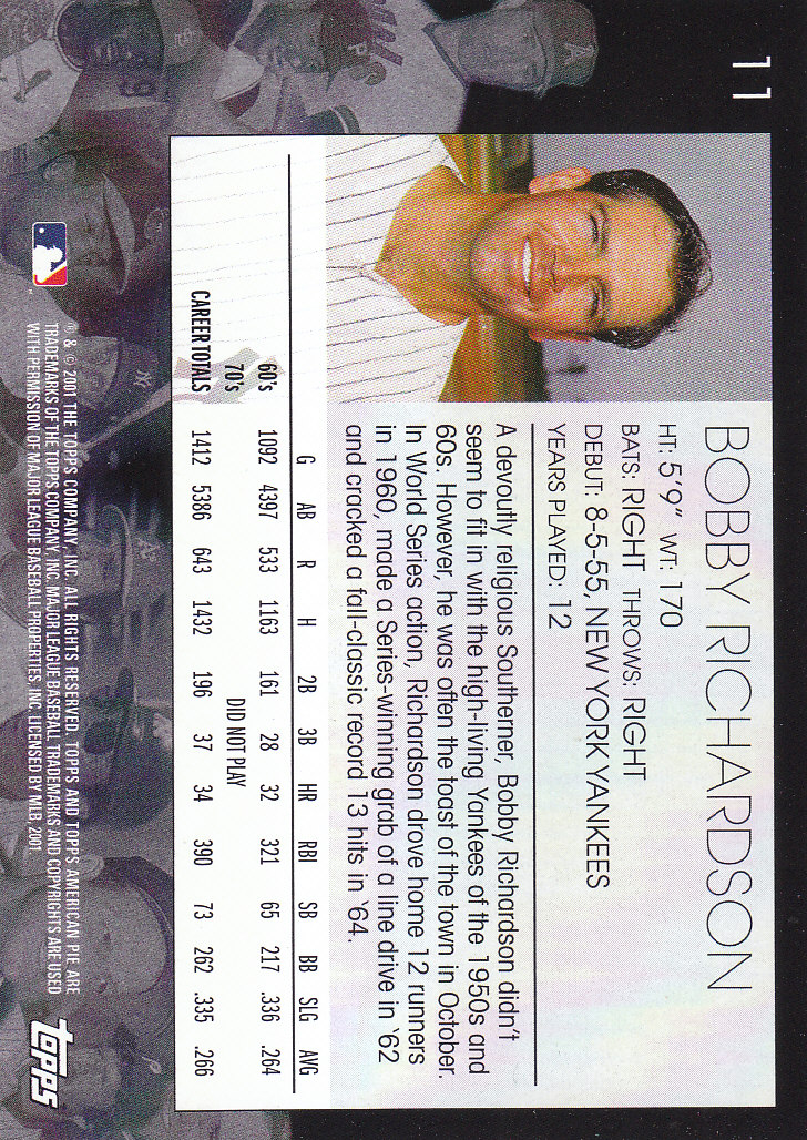 2001 Topps American Pie Baseball - Picture 23 of 312