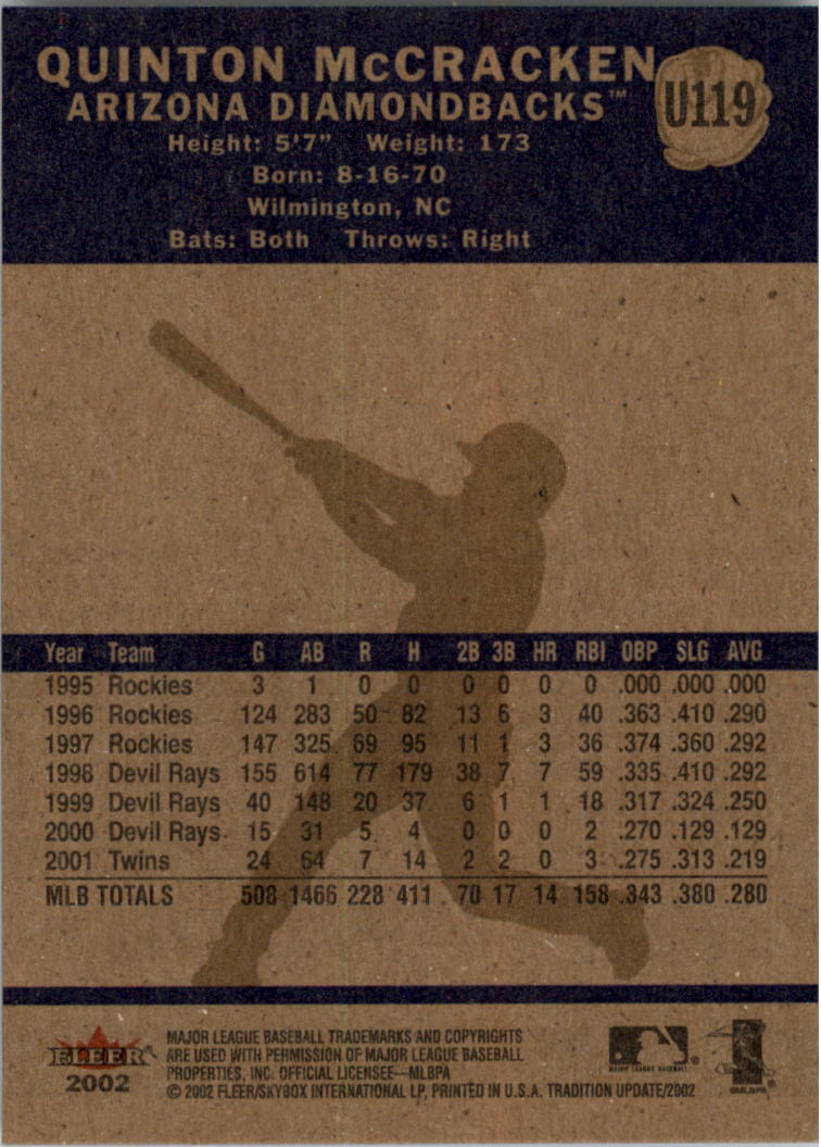 2002 Fleer Tradition Update Baseball Card Pick 8-249 - Picture 30 of 220
