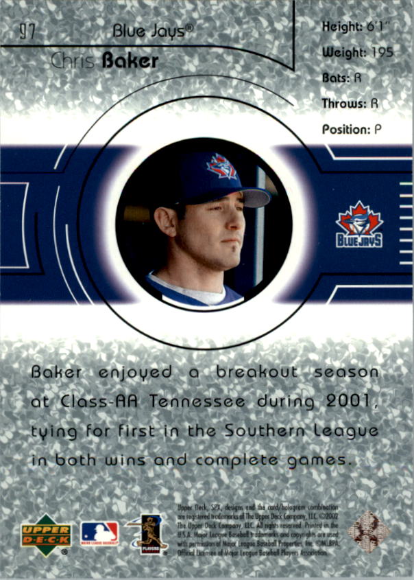 2002 SPx Baseball Card Pick - Picture 165 of 205