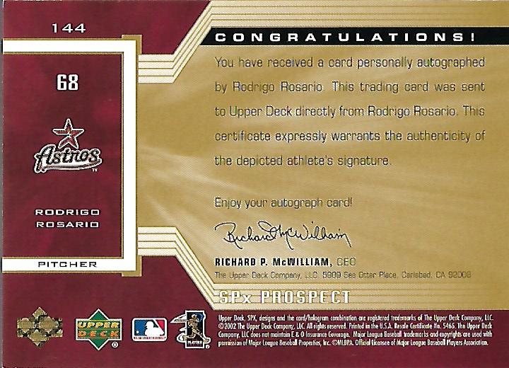 2002 SPx Baseball Card Pick - Picture 183 of 205