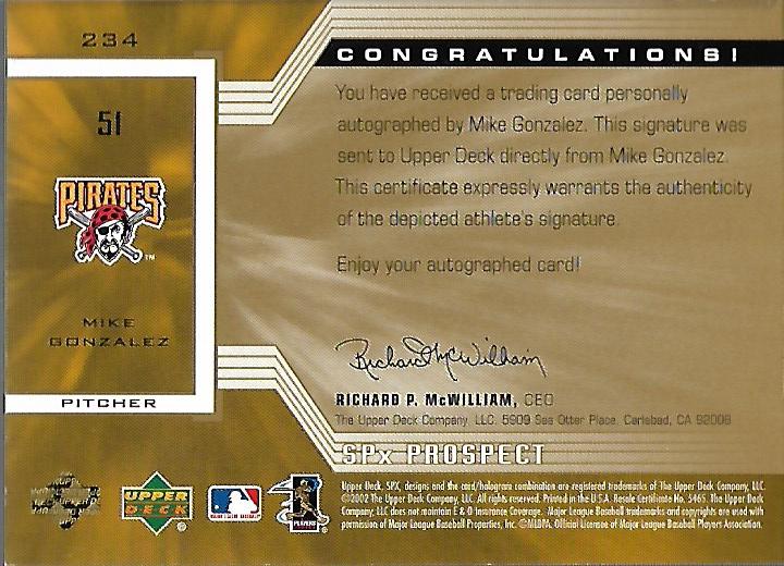 2002 SPx Baseball Card Pick - Picture 205 of 205