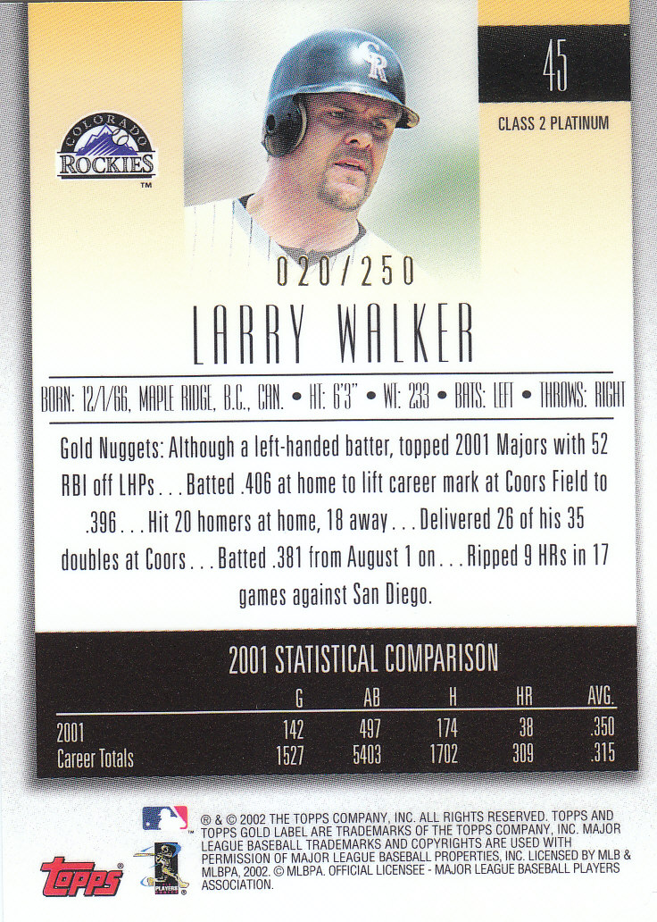 2002 Topps Gold Label Baseball - Picture 368 of 376