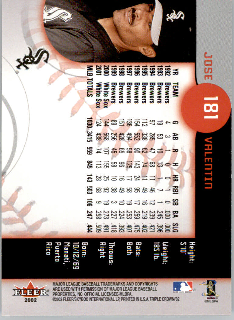 2002 Fleer Triple Crown Baseball "Main Set" Cards #151 to #270 - Bild 59 von 218