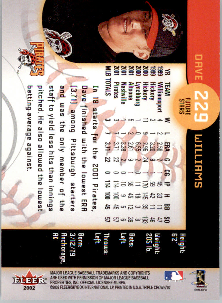 2002 Fleer Triple Crown Baseball "Main Set" Cards #151 to #270 - Bild 145 von 218