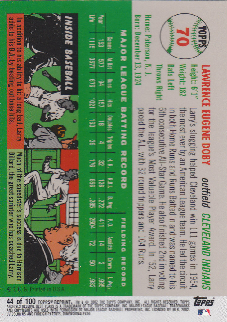 2002 Topps Archives Reserve Baseball - Picture 44 of 102