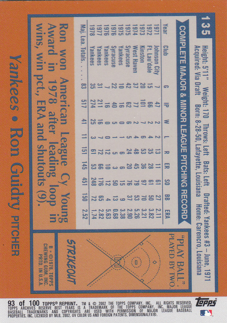 2002 Topps Archives Reserve Baseball - Picture 88 of 102