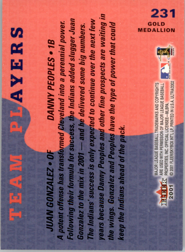 2002 Ultra (Fleer) Baseball "Gold Medallion" Parallel Cards - Picture 195 of 201