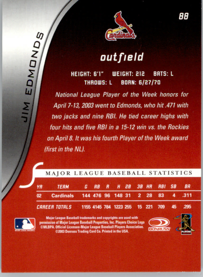 2003 Donruss Signature Baseball "Main Set" Cards - Picture 17 of 47