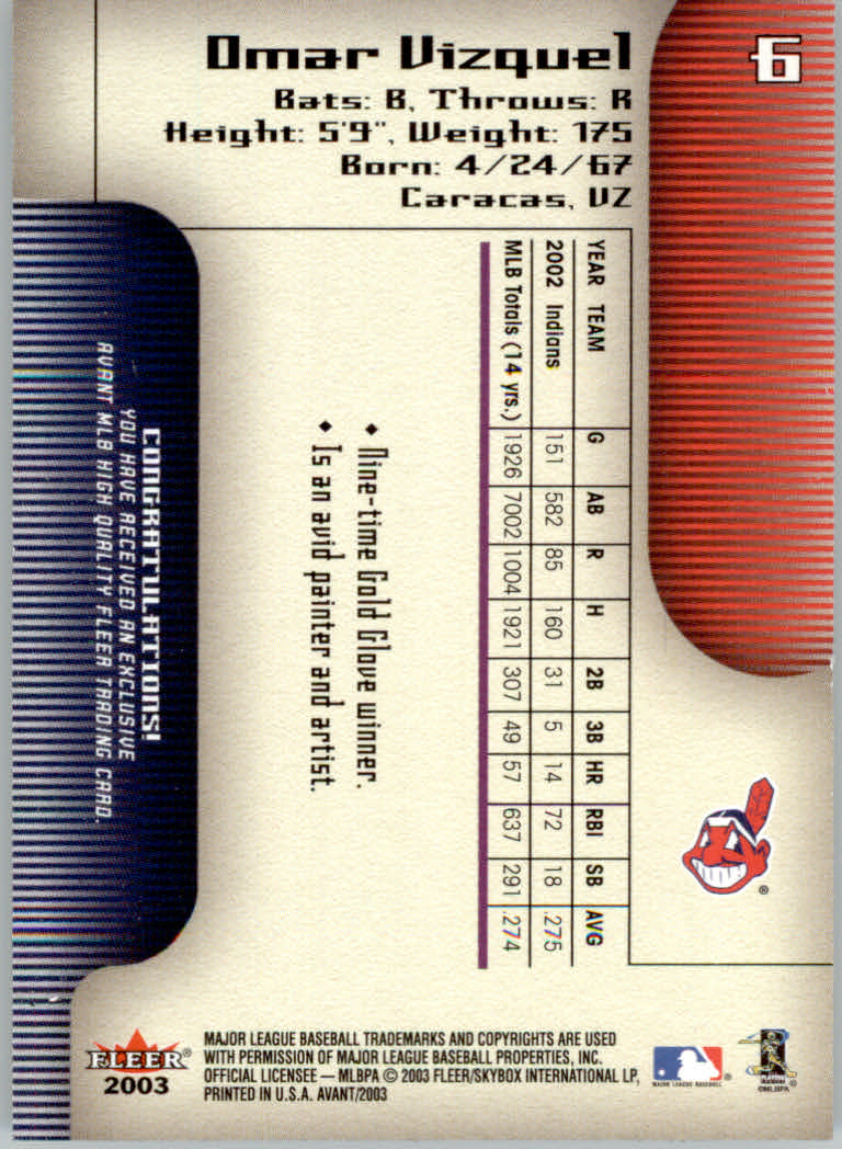 2003 Fleer Avant Baseball "Main Set" Cards #1 to #87 - Picture 12 of 130