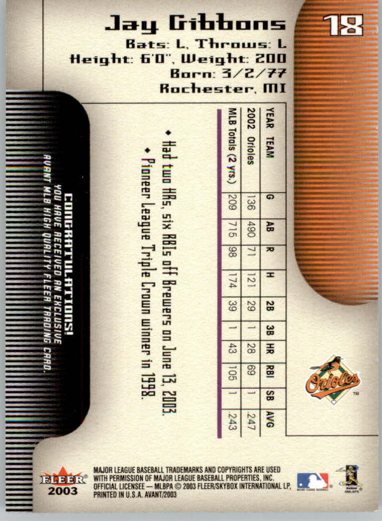 2003 Fleer Avant Baseball "Main Set" Cards #1 to #87 - Picture 34 of 130