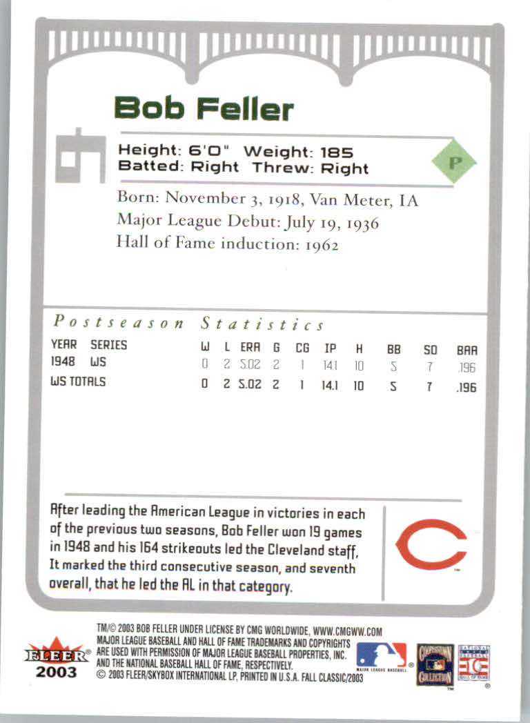 2003 Fleer Fall Classics Baseball "Main Set" Cards - Picture 19 of 197
