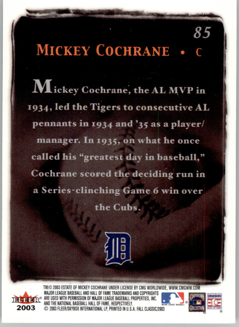 2003 Fleer Fall Classics Baseball "Main Set" Cards - Picture 193 of 197