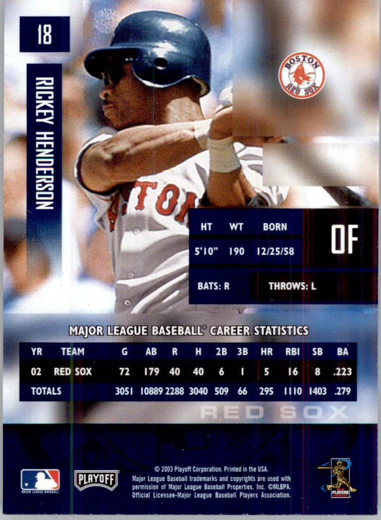 2003 Playoff Prestige Baseball "Main Set" Cards #1 to #210 - Picture 37 of 419