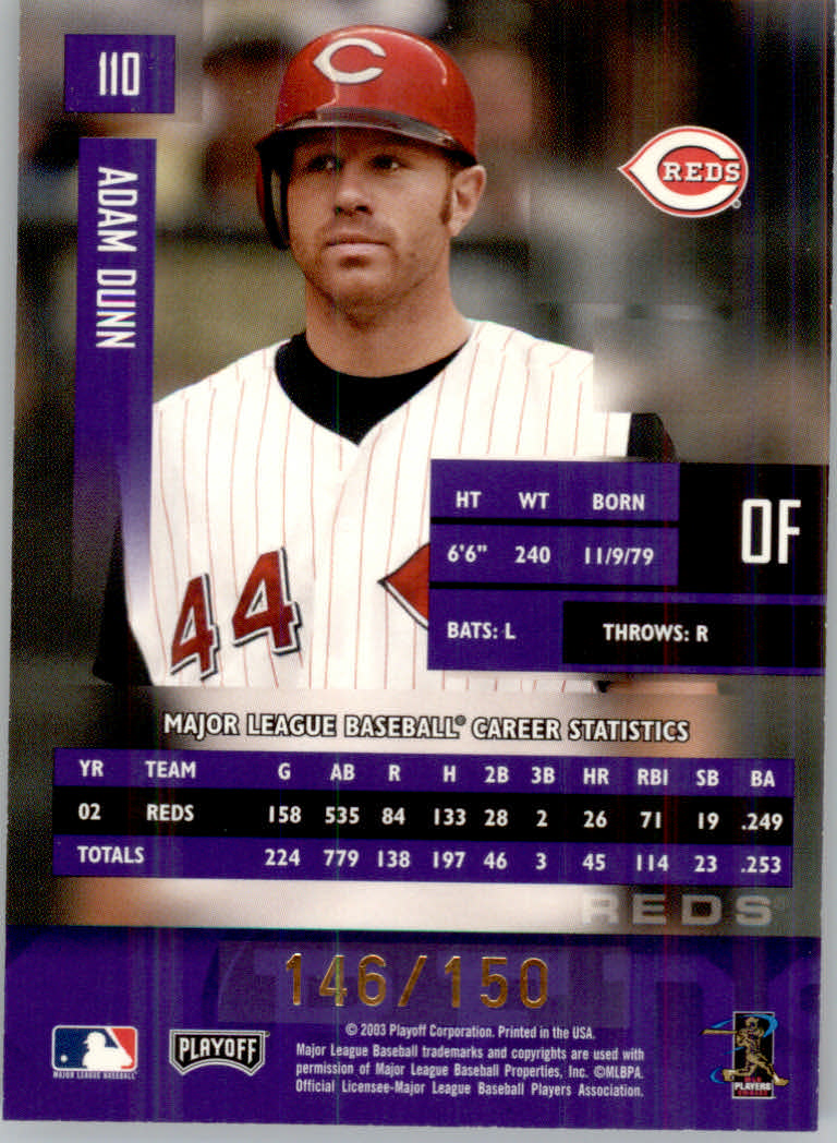 Tarjetas paralelas de béisbol 2003 Playoff Prestige "Xtra Points" - Imagen 21 de 31