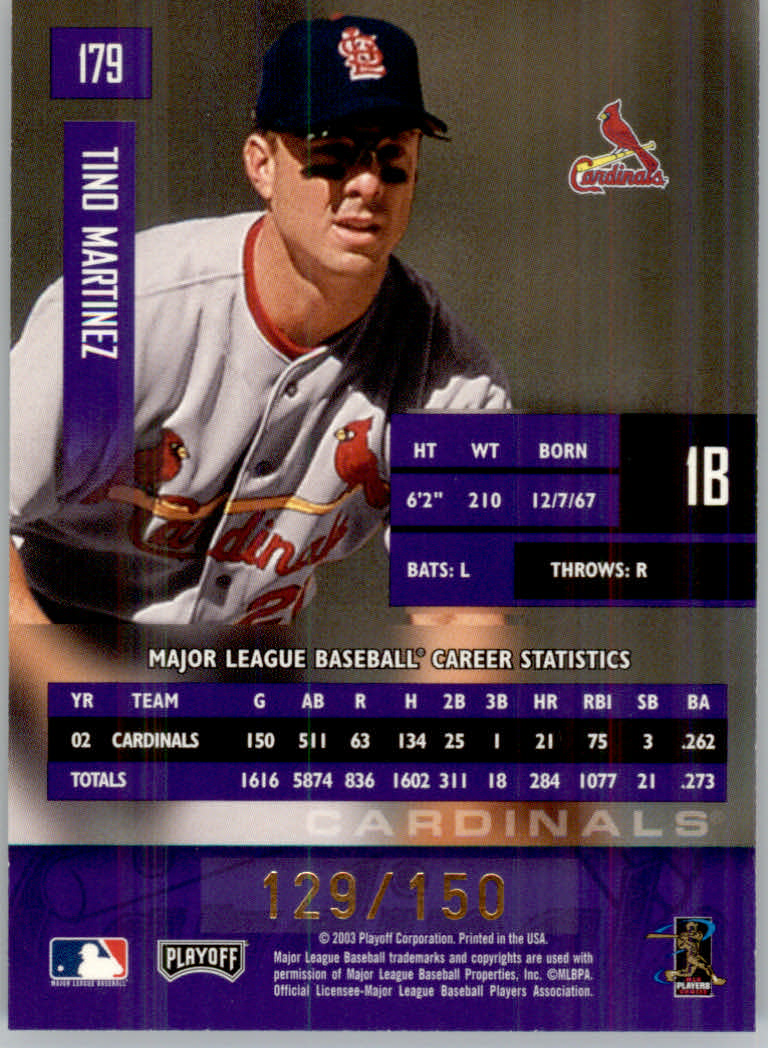 Tarjetas paralelas de béisbol 2003 Playoff Prestige "Xtra Points" - Imagen 31 de 31