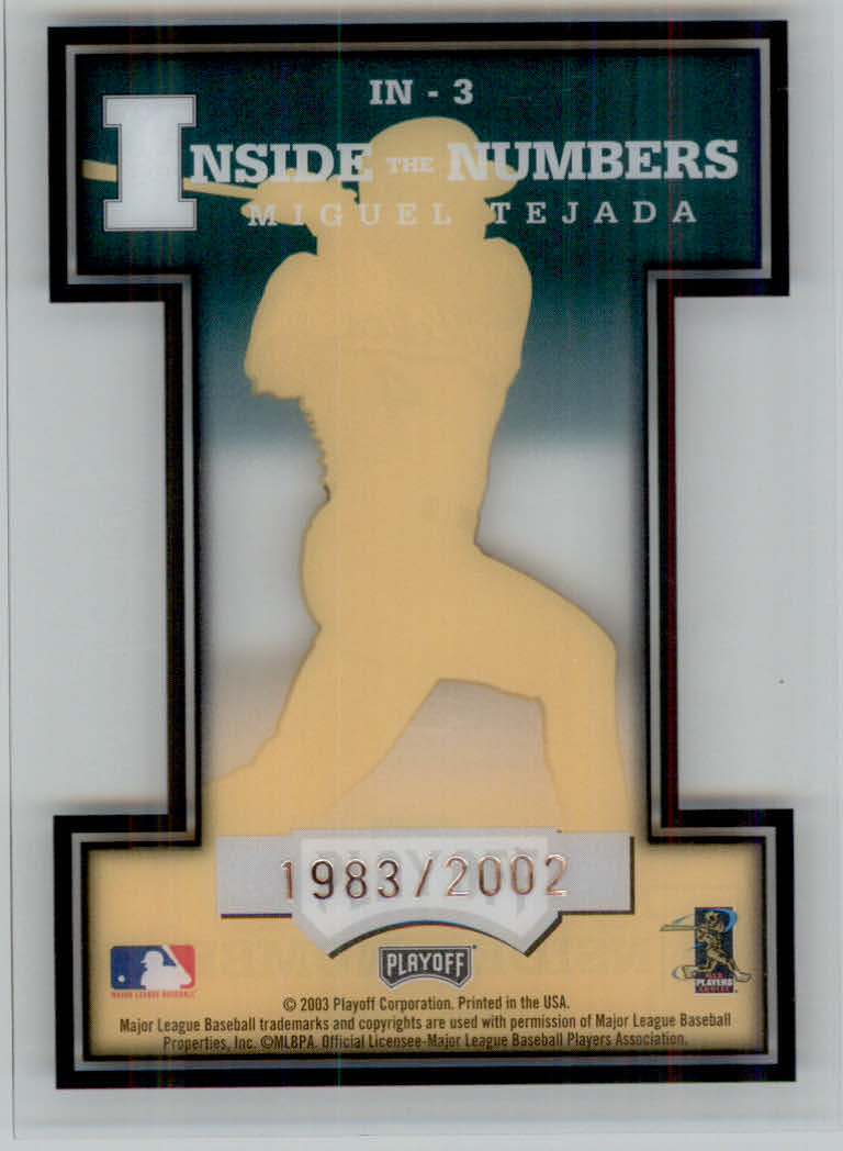 Tarjetas ""Insertar e insertar paralelas"" de béisbol Playoff Prestige 2003 - Imagen 23 de 36