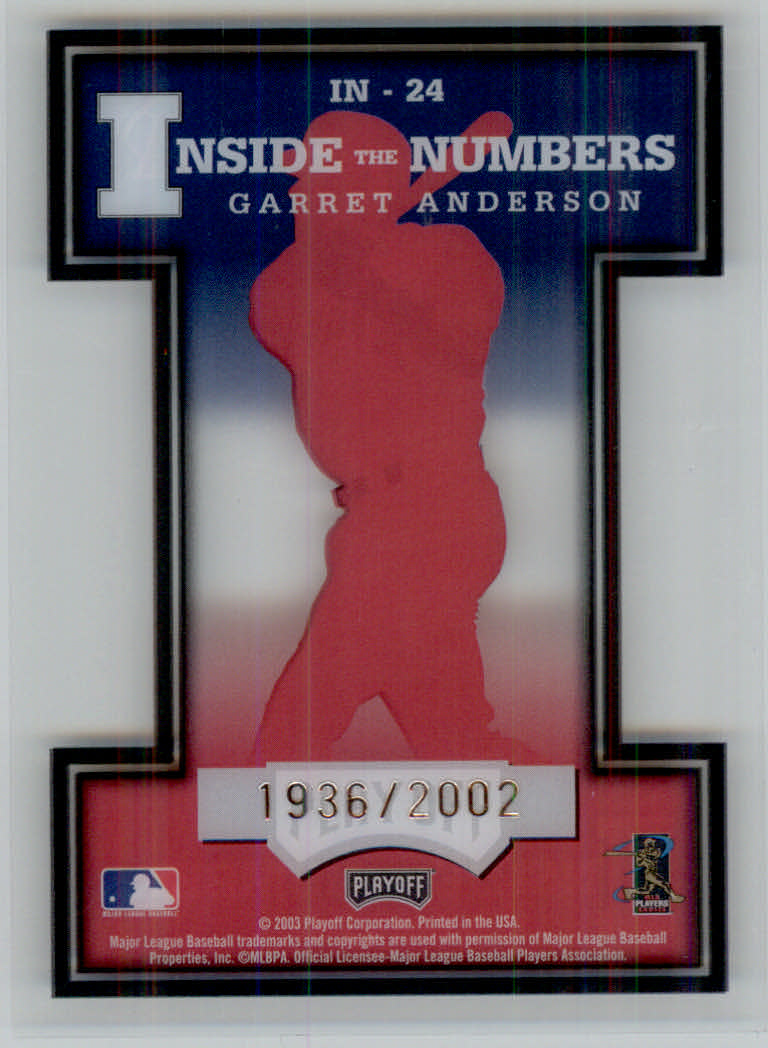 Tarjetas ""Insertar e insertar paralelas"" de béisbol Playoff Prestige 2003 - Imagen 30 de 36