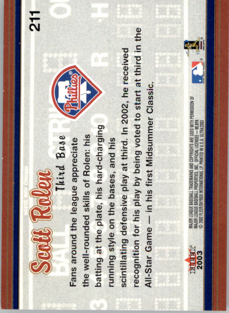 2003 Ultra (Fleer) Baseball "Main Set" Cards - Picture 396 of 459