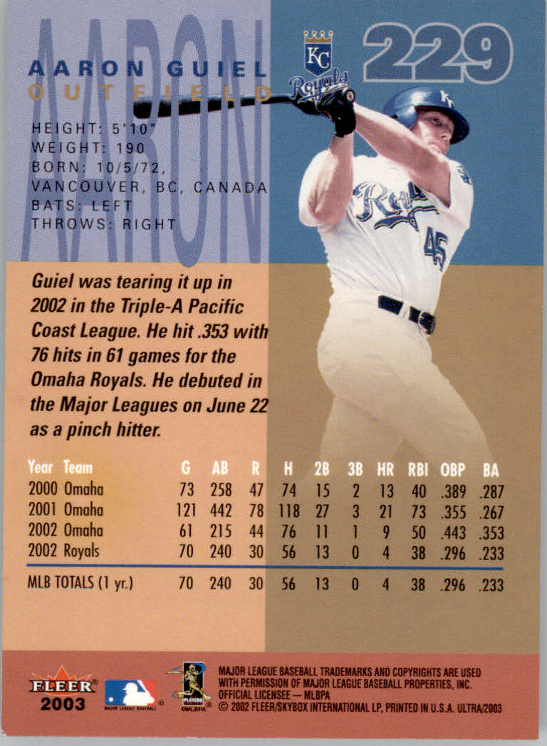 2003 Ultra (Fleer) Baseball "Main Set" Cards - Picture 421 of 459