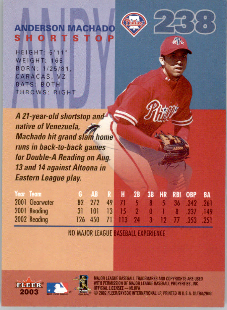 2003 Ultra (Fleer) Baseball "Main Set" Cards - Picture 438 of 459
