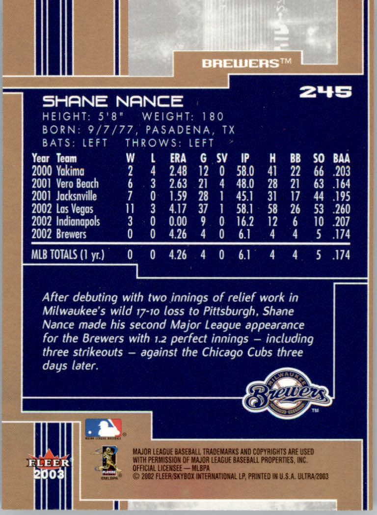 2003 Ultra (Fleer) Baseball "Main Set" Cards - Picture 449 of 459