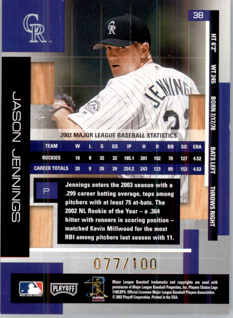 Carte Parallele "Spectrum" Baseball Memorabilia Assoluto 2003 - Foto 5 di 19