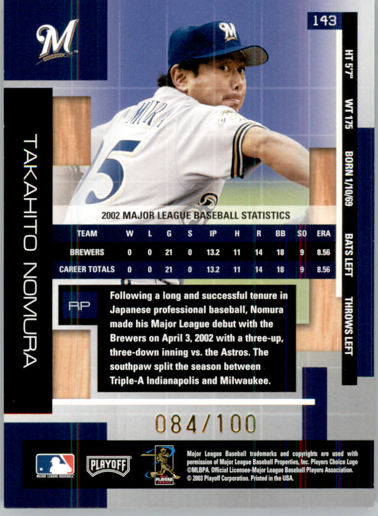 Carte Parallele "Spectrum" Baseball Memorabilia Assoluto 2003 - Foto 19 di 19