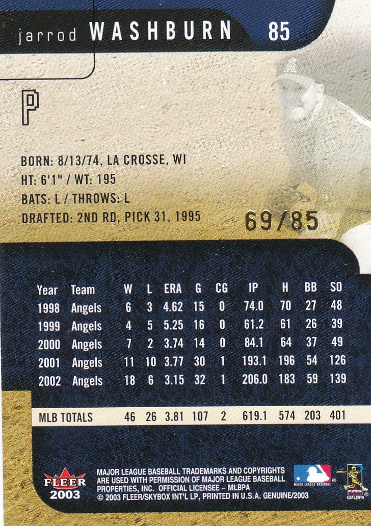 Tarjetas paralelas de béisbol genuino Fleer 2003 ""reflejo ascendente/descendente - Imagen 15 de 17