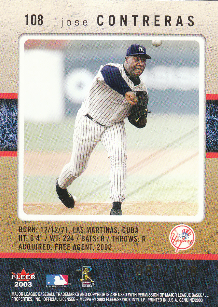 Tarjetas paralelas de béisbol genuino Fleer 2003 ""reflejo ascendente/descendente - Imagen 13 de 17