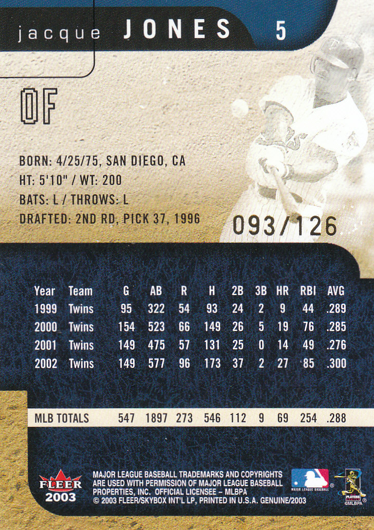 Tarjetas paralelas de béisbol genuino Fleer 2003 ""reflejo ascendente/descendente - Imagen 9 de 17