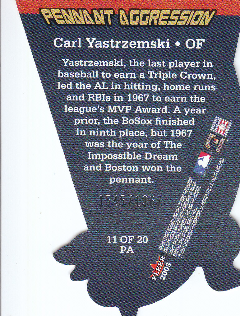 2003 Fleer Fall Classics Baseball "Insert" Cards - Picture 19 of 51