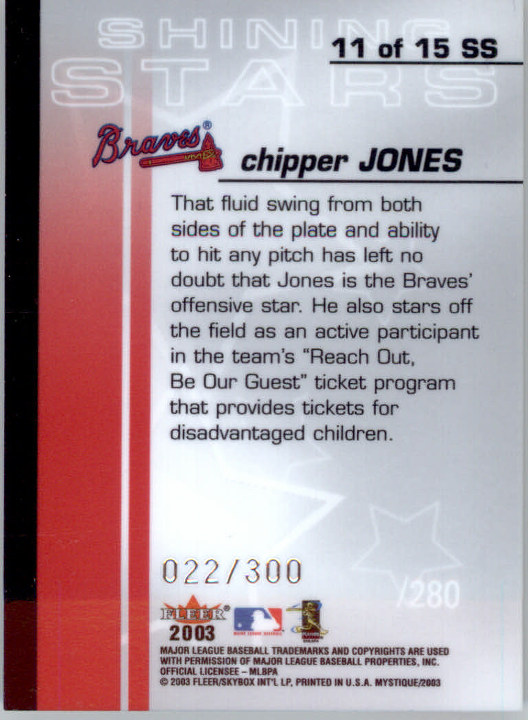 Fleer Mystique Baseball 2003 "Rari ritrovamenti e stelle brillanti" Inserto carte - Foto 5 di 7
