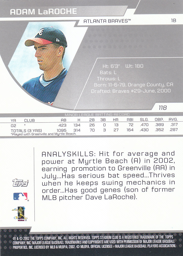 2003 Stadium Club Baseball - Picture 211 of 298