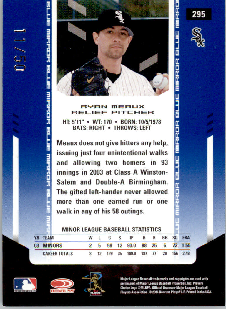 2004 Leaf Certified Materials Baseball "Mirror Blue" Parallel Cards - Picture 20 of 20