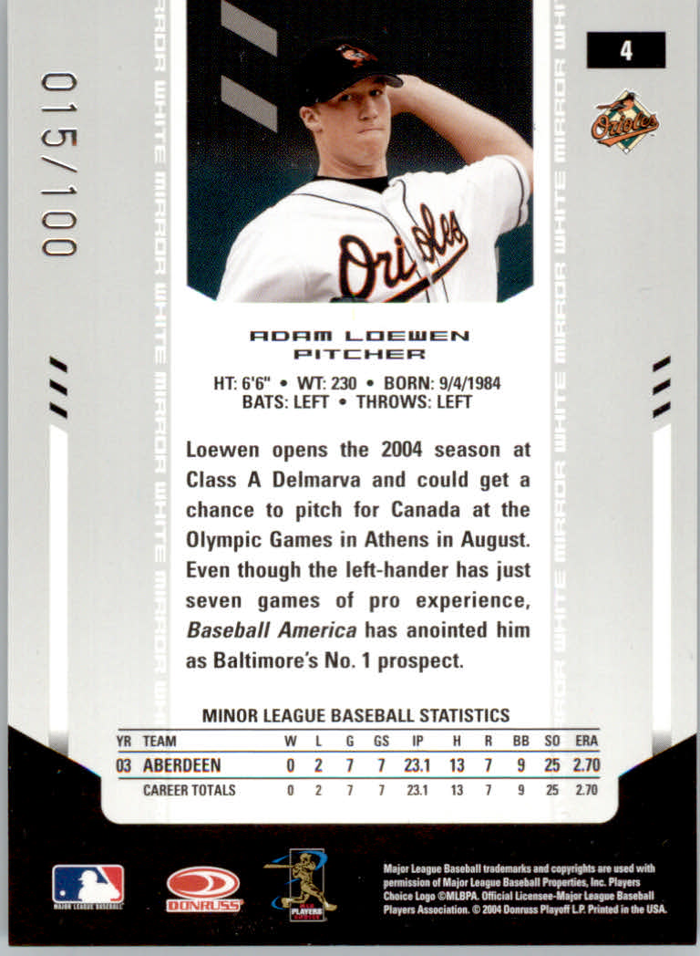 2004 Leaf Certified Materials Baseball "Mirror White" Parallel Cards - Picture 6 of 46