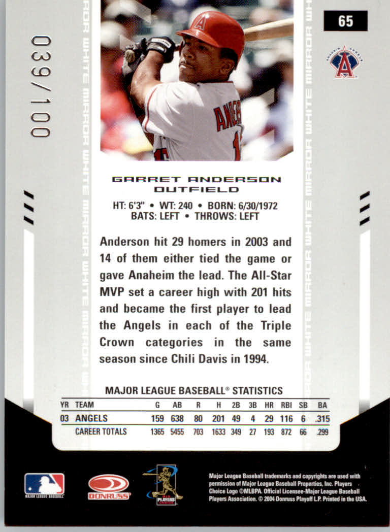 2004 Leaf Certified Materials Baseball "Mirror White" Parallel Cards - Picture 14 of 46