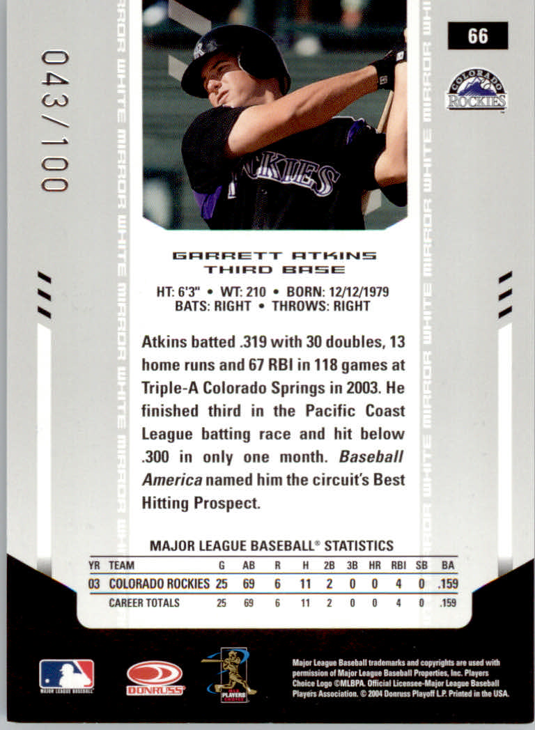 2004 Leaf Certified Materials Baseball "Mirror White" Parallel Cards - Picture 16 of 46