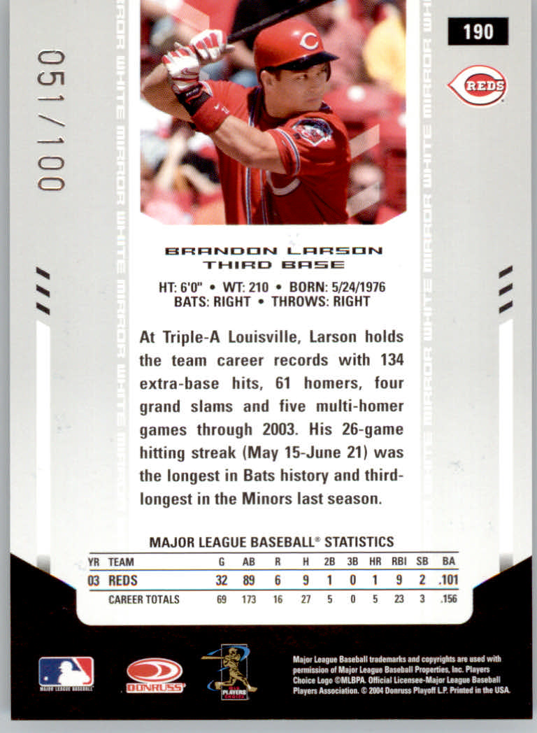 2004 Leaf Certified Materials Baseball "Mirror White" Parallel Cards - Picture 38 of 46