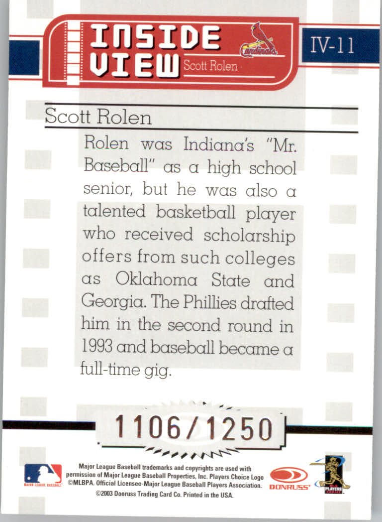 2004 Donruss Baseball "Insert and Insert Parallel" Cards - Picture 51 of 93